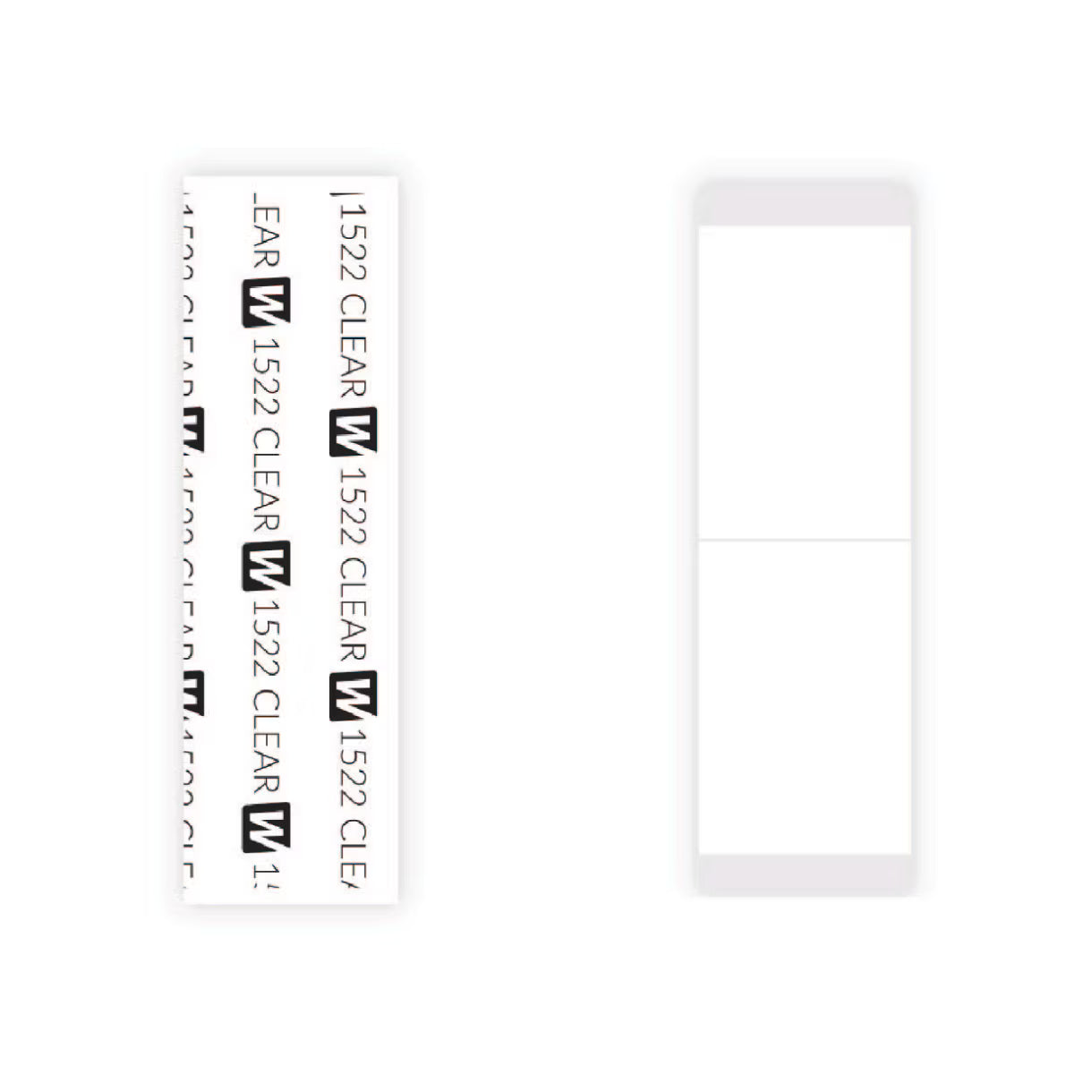 WALKER TAPE 1522 CLEAR - 1" X 3" STRIPS, 36 PC/BAG